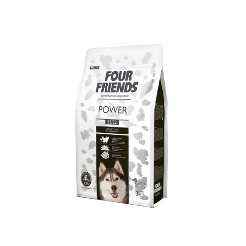 FourFriends Power hundfoder för aktiva hundar, 3 kg förpackning.