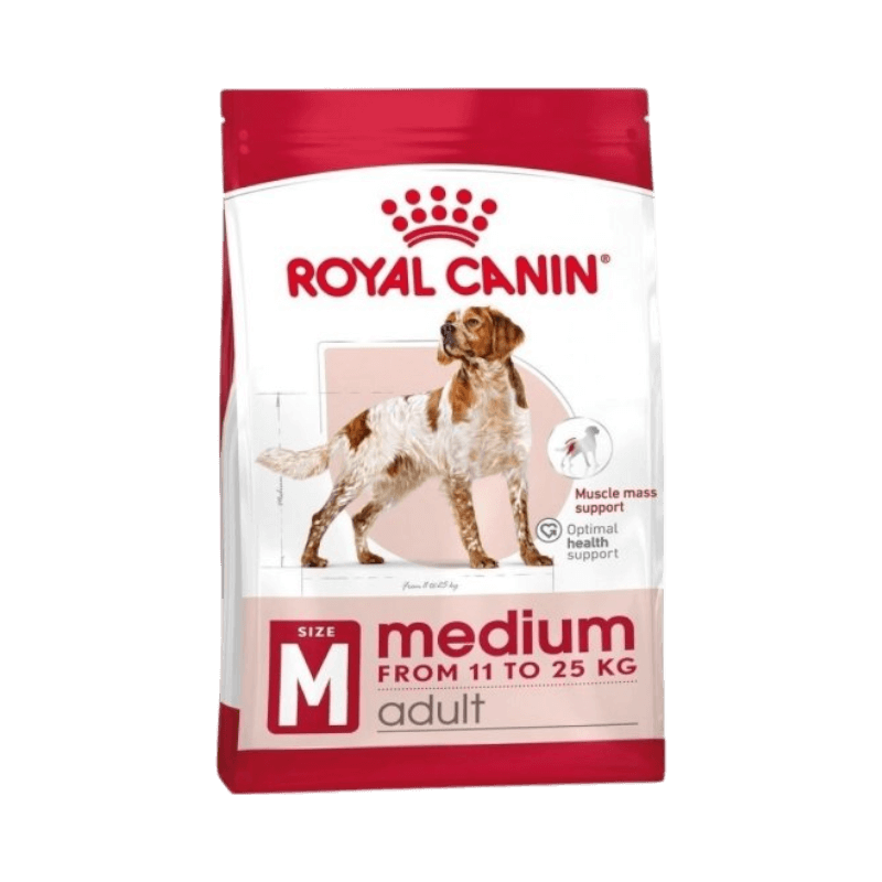 Royal Canin Medium Adult hundmat för vuxna hundar mellan 11-25 kg, med muskel- och hälsostöd.