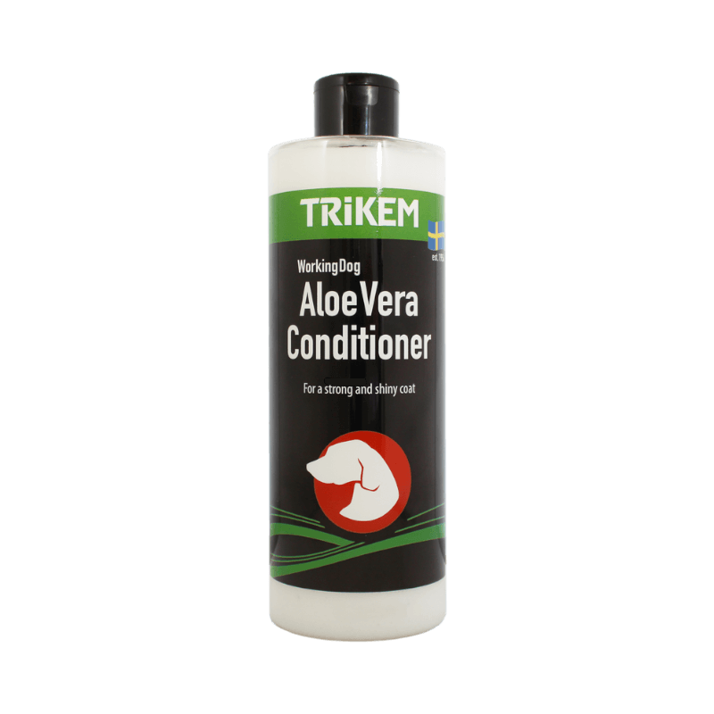 Trikem Aloe Vera balsam för arbetande hundar – stärker och återfuktar pälsen effektivt.